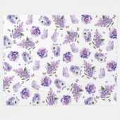 Lilac Dreams & Butterfly Whispers Fleecedecke (Vorderseite (Horizontal))