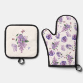 Lilac Dreams & Butterfly Whispers Ofenhandschuh & Topflappen-Set (Vorderseite)