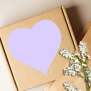 Lilac Dreams einfarbig   Klassisch Elegant Herz-Aufkleber