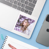 Lilac Dreams - Serene Spring Angel Aufkleber (Laptop mit iPhone)