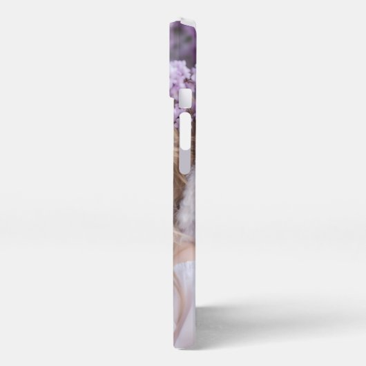 Lilac Dreams - Serene Spring Angel iPhone Hülle (Linke Seite)