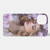 Lilac Dreams - Serene Spring Angel iPhone Hülle (Rückseite (Horizontal))