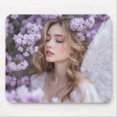 Lilac Dreams - Serene Spring Angel Mousepad (Vorne)