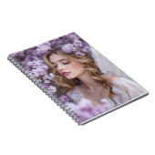 Lilac Dreams - Serene Spring Angel Notizblock (Rechte Seite)