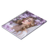 Lilac Dreams - Serene Spring Angel Notizblock (Linke Seite)