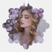 Lilac Dreams - Serene Spring Angel Ornament Karte (Rückseite)