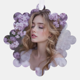 Lilac Dreams - Serene Spring Angel Ornament Karte