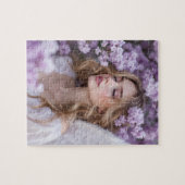 Lilac Dreams - Serene Spring Angel Puzzle (Horizontal)