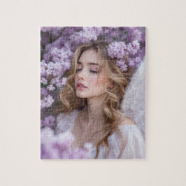 Lilac Dreams - Serene Spring Angel Puzzle
