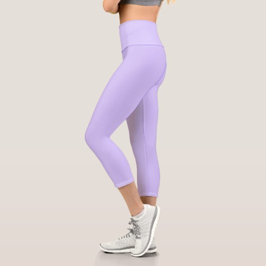 Lilac Dreams Solid Color | Klassisches Elegant Capri Leggings (Links)