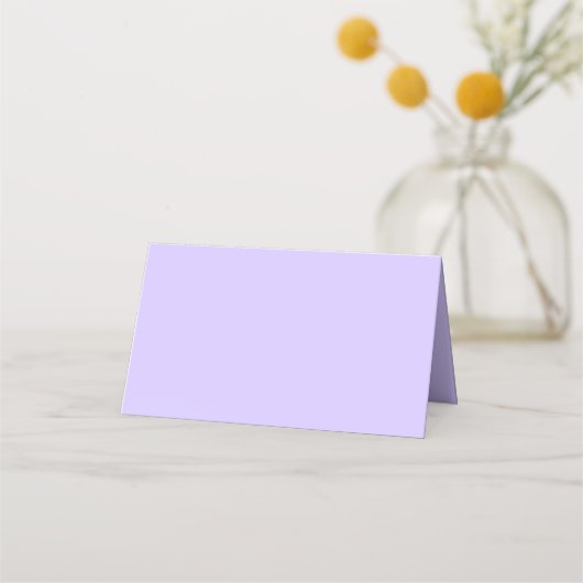 Lilac Dreams Solid Color | Klassisches Elegant Platzkarte (Vorderseite)