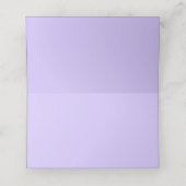 Lilac Dreams Solid Color | Klassisches Elegant Platzkarte (Innenseite Aufgefaltet)