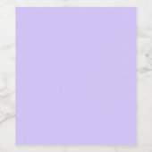 Lilac Dreams Solid Color | Klassisches Elegant Weinetikett (Einzelnes Label)