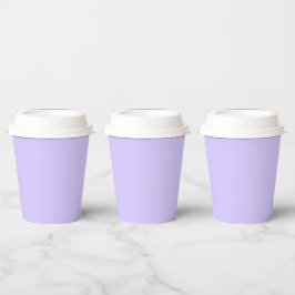 Lilac Dreams Solid Color Paper Cups Pappbecher