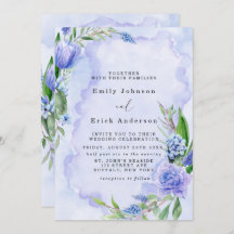 Lilac Dusty Blue Tulip Peony Hyacinth Wedding