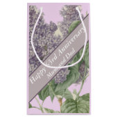 Lilac Editable zum 63. Jahrestag Kleine Geschenktüte (Rückseite)