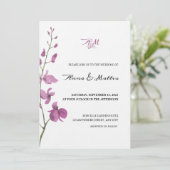 Lilac Elegance Minimalistisch Hochzeit Einladung (Stehend Vorderseite)