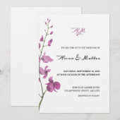 Lilac Elegance Minimalistisch Hochzeit Einladung (Vorne/Hinten)