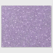 Lilac Elegante Glamour Imitat Glitzer Geschenkpapier (Flach)