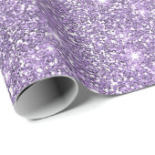 Lilac Elegante Glamour Imitat Glitzer Geschenkpapier (Rolleneckpunkt)