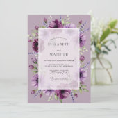 Lilac Enchanting Spring Wedding Einladung (Stehend Vorderseite)