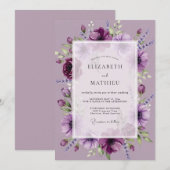 Lilac Enchanting Spring Wedding Einladung (Vorne/Hinten)