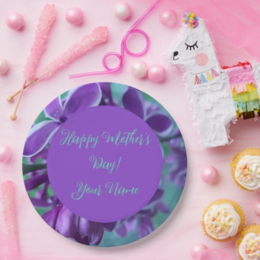 Lilac Farbvielfalt Pappteller (Party)