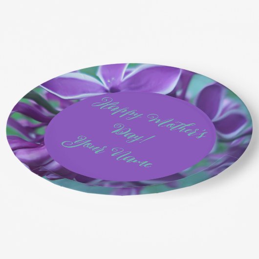 Lilac Farbvielfalt Pappteller (Schrägansicht)