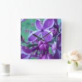 Lilac Farbvielfalt  Quadratische Wanduhr (Zuhause)