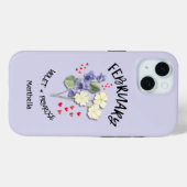 Lilac FEBRUARY Birth Month Blume Individuelle Name Case-Mate iPhone Hülle (Rückseite (Horizontal))