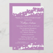 Lilac Field of Hearts Bridal Dusche Einladung (Vorne/Hinten)