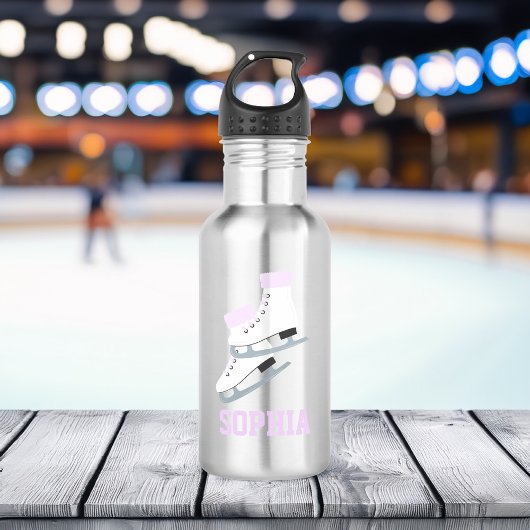 Lilac Figure Skate Personalisiert Girls Edelstahlflasche