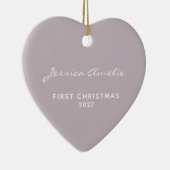 Lilac First Christmas 2020 Keramik Ornament (Rechts)