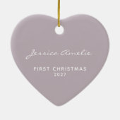 Lilac First Christmas 2020 Keramik Ornament (Hinten)