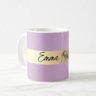Lilac Fizz Lila Goldener Foil Rustikale Imitate Kaffeetasse