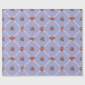 Lilac Floral and Lattice Sweet Valentine Geschenkpapier (Flach)