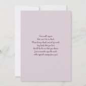 Lilac Floral Baby in Bloom Baby Shower Girl Einladung (Rückseite)