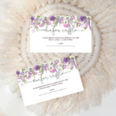 Lilac Floral Baby Shower Windschutzkarte Begleitkarte