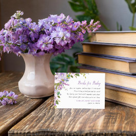 Lilac Floral Baby Showkarte Begleitkarte