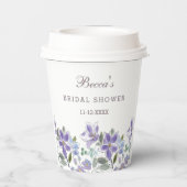 Lilac Floral Brautparty Pappbecher (Rückseite)