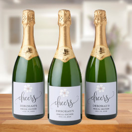 Lilac Floral Brautparty Schaumweinetikett