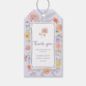 Lilac Floral Brautparty Vielen Dank Geschenkanhänger (Vorderseite)