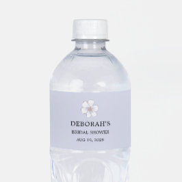 Lilac Floral Brautparty Wasserflaschenetikett