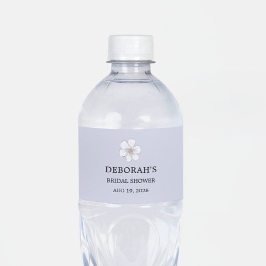 Lilac Floral Brautparty Wasserflaschenetikett