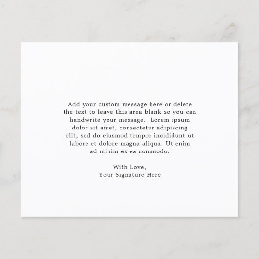 Lilac Floral Budget Wedding Dankeschön Card (Rückseite)