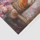 Lilac Floral Chicken Collage Decoupage Seidenpapier (Ausschnitt)