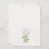 Lilac Floral Cottage Garden Watercolor Engagement Einladung (Rückseite)