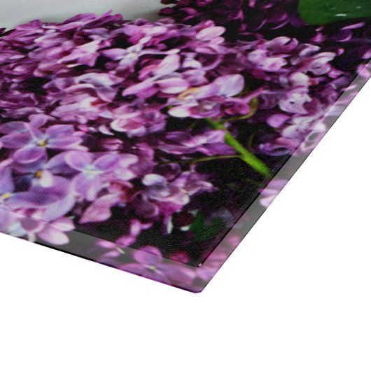 Lilac Floral Custom Cutting Board Schneidebrett (Ecke)