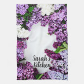 Lilac Floral Custom Kitchen Handtücher (Vertikal)