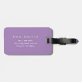 Lilac Floral Custom Mit Monogramm Gepäckanhänger (Rückseite horizontal)